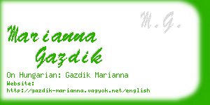 marianna gazdik business card